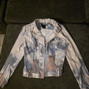 Blank NYC Women's Tie-Dye Biker Jacket